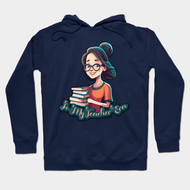 In My Teacher Era Tee for Halloween Book Reading Hoodie by KromADesign